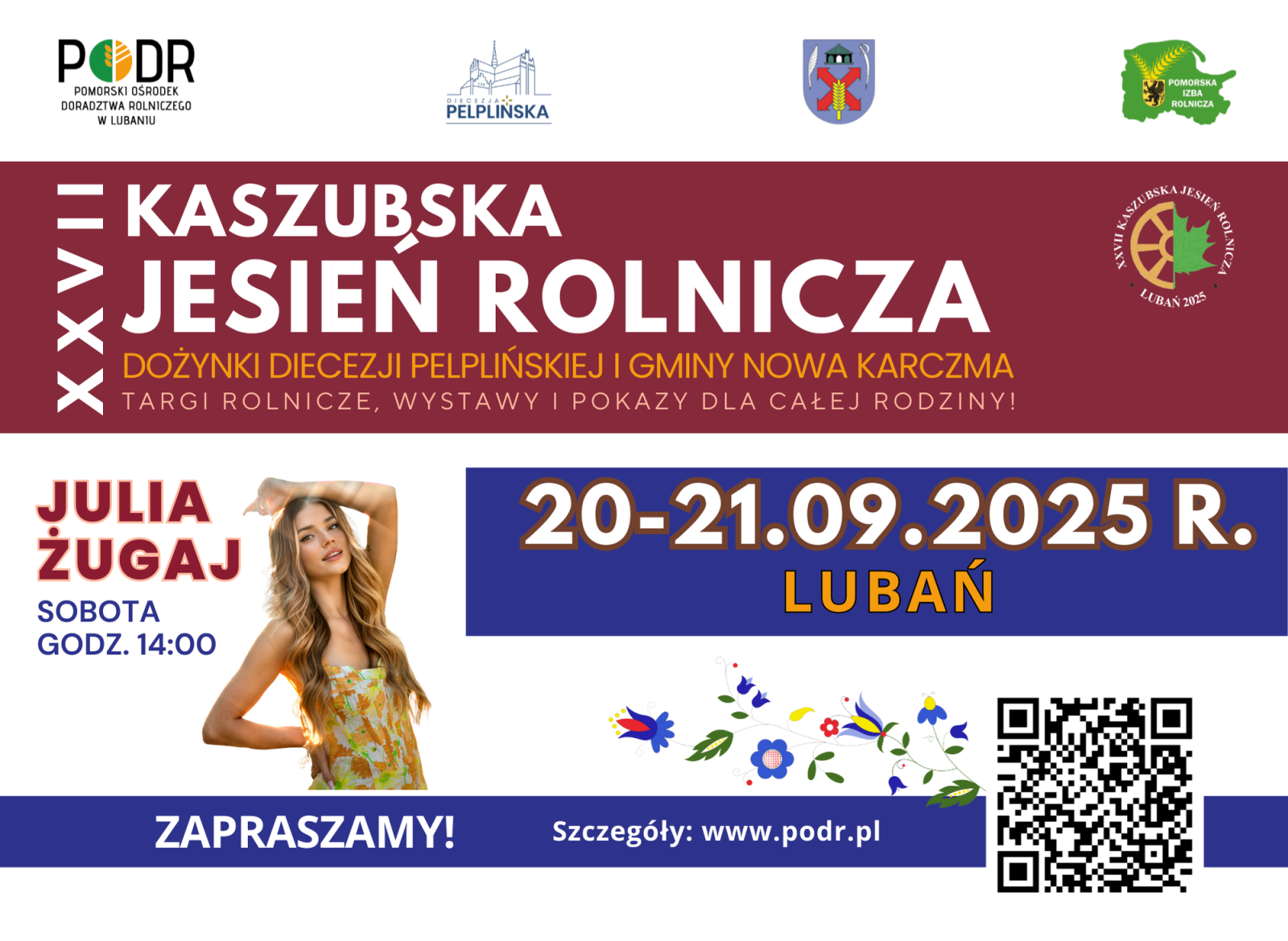 Plakat: XXVII Kaszubska Jesień Rolnicza