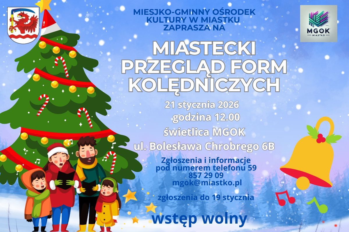 Plakat: Miastecki Przegląd Form Kolędniczych
