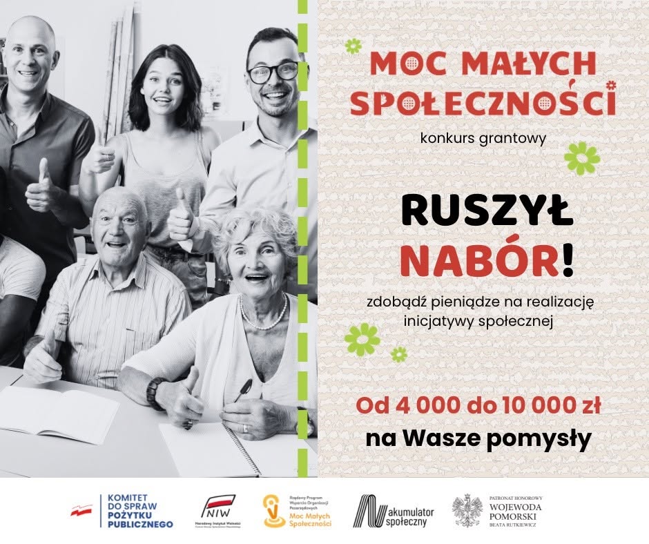 Zdjęcie: Rusza nabór do „Akumulatora Społecznego - Mocy Małych Społeczności 2026”! Nawet 10 tys. zł na lokalne pomysły
