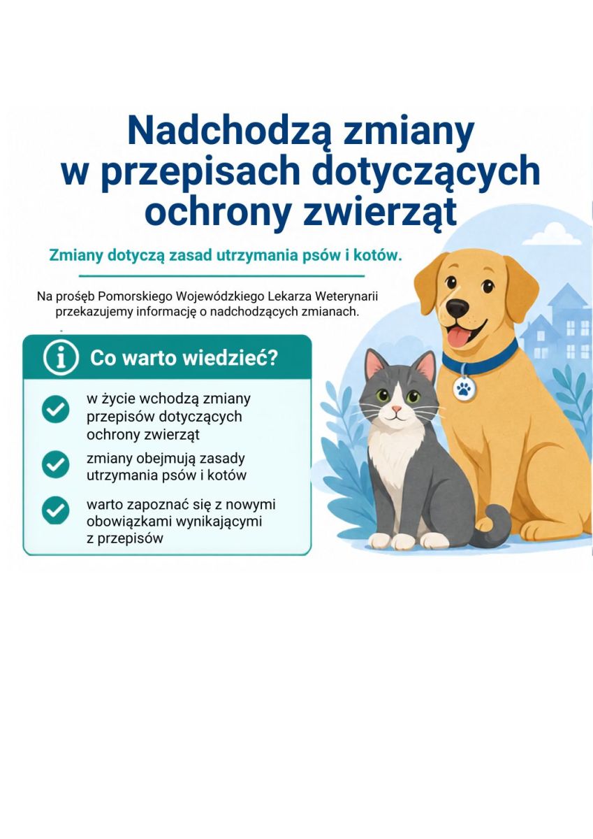 Zdjęcie: Zmian przepisów dotyczących ochrony zwierząt