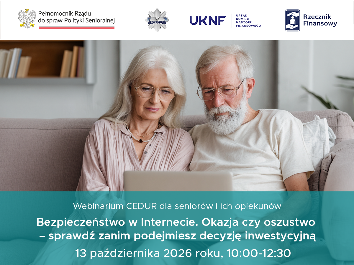 Zdjęcie: Webinarium „Bezpieczeństwo w Internecie. Okazja czy oszustwo – sprawdź zanim podejmiesz decyzję inwestycyjną”