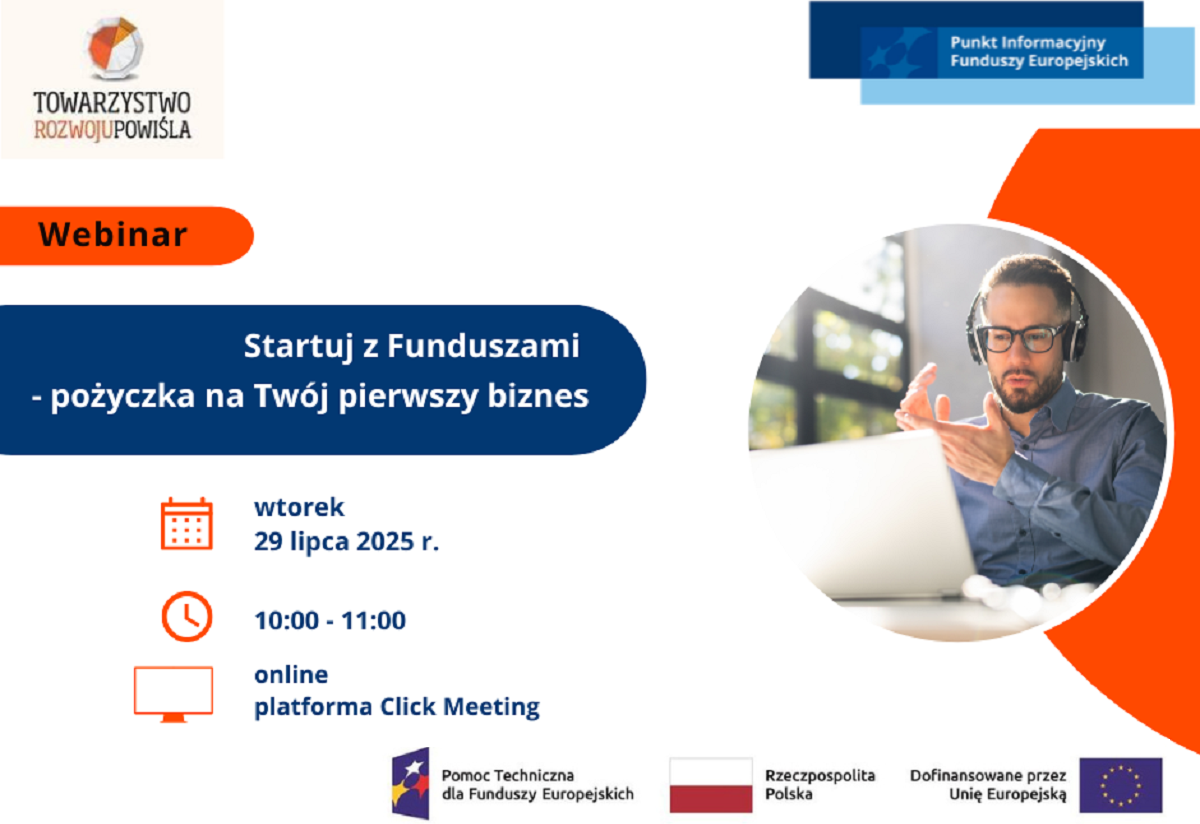 Zdjęcie: Webinar Startuj z Funduszami - pożyczka na Twój pierwszy biznes
