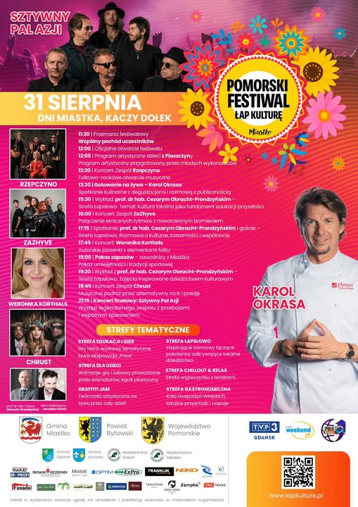 Plakat: Dni Miastka z Pomorskim Festiwalem Łap Kulturę