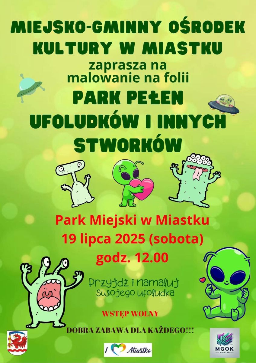 Plakat: Park pełen ufoludków i innych stworków